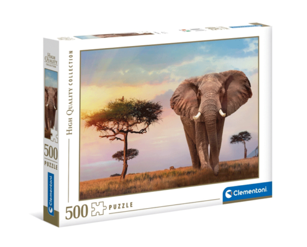 puzzle clementoni 500 piezas Elefante en África