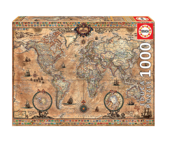 puzzle educa 1000 piezas Mapa mundi