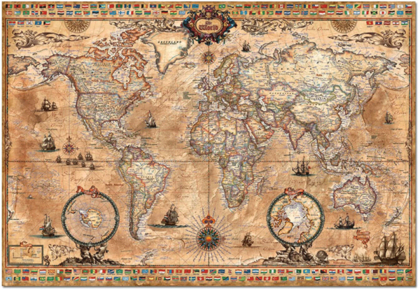 puzzle educa 1000 piezas Mapa mundi