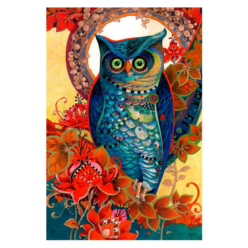 Castorland Puzzle Hoot - David Galchutt, Puzzle Per Tutta La Famiglia, Cartone Riciclato - 5