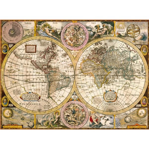 Mapa antiguo puzzle rompecabezas 3000 piezas clementoni