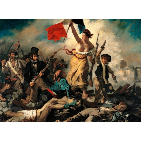 la libertad guiando al pueblo eugene delacroix puzzle rompecabezas 1000 piezas clementoni