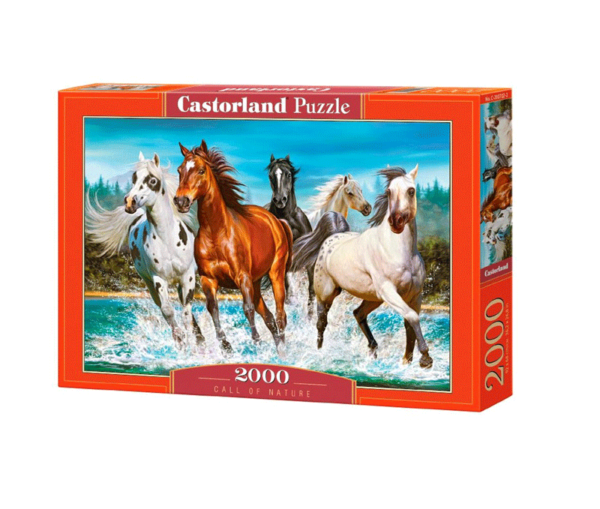 Cal of nature 2000 piezas puzzle rompecabezas castorland caballos