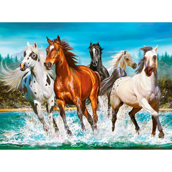 Cal of nature 2000 piezas puzzle rompecabezas castorland caballos