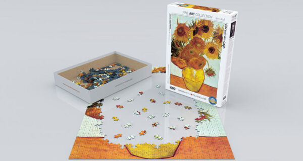 puzzle rompecabezas eurographics 1000 piezas Vincent Van Gogh, Twelve Sunflowers