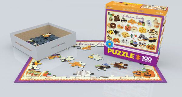 puzzle rompecabezas eurographics 100 piezas dulces de halloween