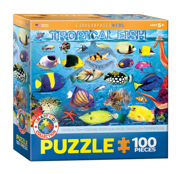 puzzle rompecabezas eurographics100 piezas peces tropicales