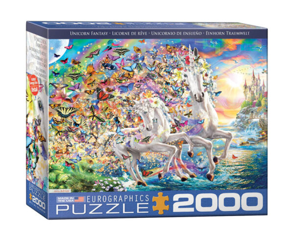 puzzle rompecabezas Eurographics 2000 piezas Unicorn Fantasy,