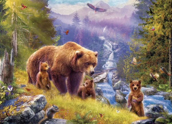 puzzle rompecabezas Grizzly Cubs 500 piezas eurographics