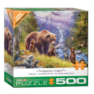 puzzle rompecabezas Grizzly Cubs 500 piezas eurographics