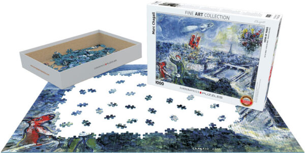 puzzle rompecabezas eurographics 1000 piezas Marc Chagall, Paris, View of Paris