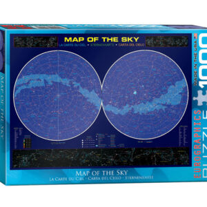 puzzle rompecabezas eurographics 1000 piezas map of the sky