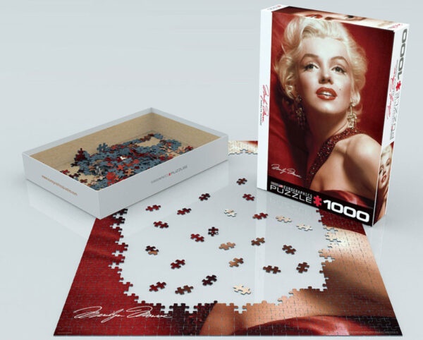 puzzle rompecabezas eurographics Marilyn Monroe, Red Portrait - 1000 piezas restrato rojo