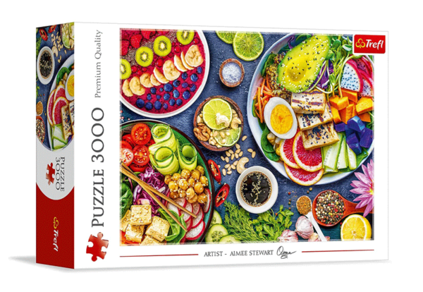 puzzle rompecabezas trefl 3000 piezas Buddha Bowl comida