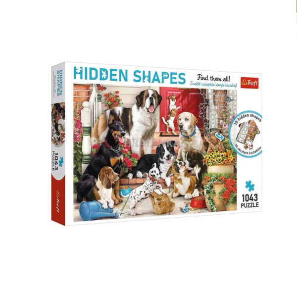 puzzle rompecabezas trefl 1000 piezas Hidden Shapes Doggy Fun piezas raras