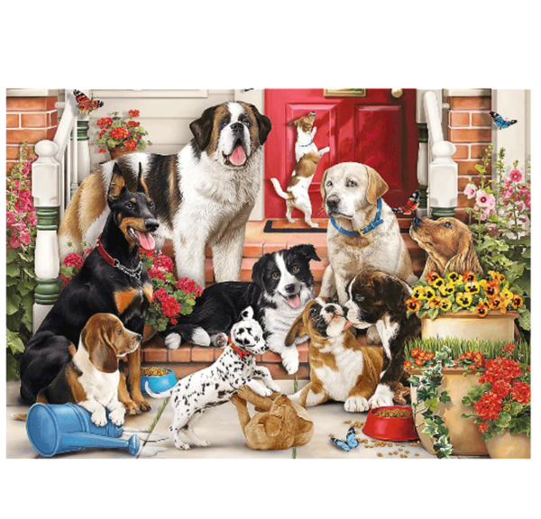 puzzle rompecabezas trefl 1000 piezas Hidden Shapes Doggy Fun piezas raras