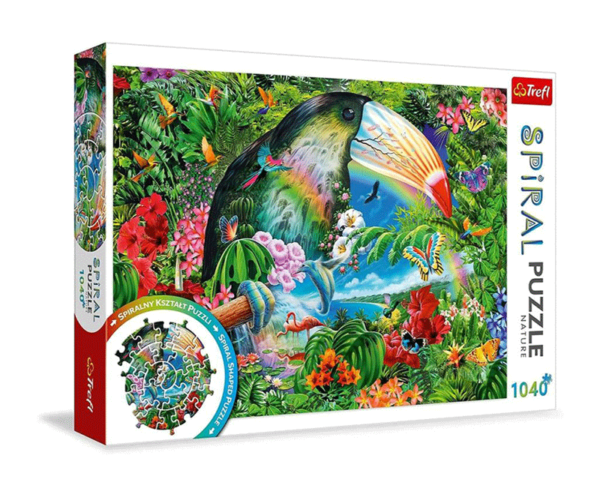 puzzle rompecabezas trefl 1040 piezas spiral puzzle tropical animals