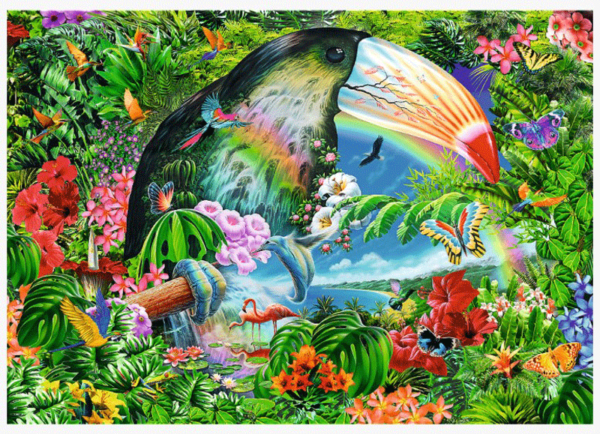 puzzle rompecabezas trefl 1040 piezas spiral puzzle tropical animals