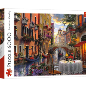 puzzle rompecabezas trefl 6000 piezas romantic supper, cena romantica en venecia