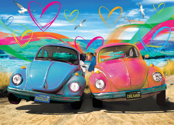 puzzle rompecabezas eurographics 1000 piezas Beetle Love auto escarabajo vw