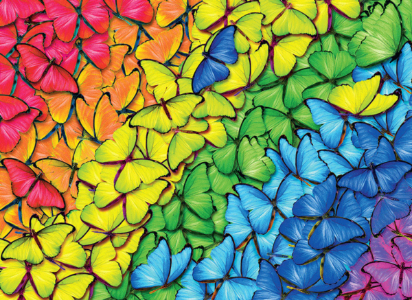 puzzle rompecabezas eurographics 1000 piezas Butterfly Rainbow