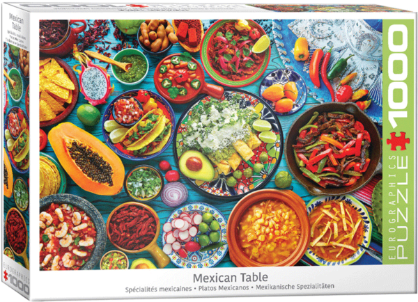 puzzle rompecabezas eurographics 1000 piezas mexican table comida mexicana