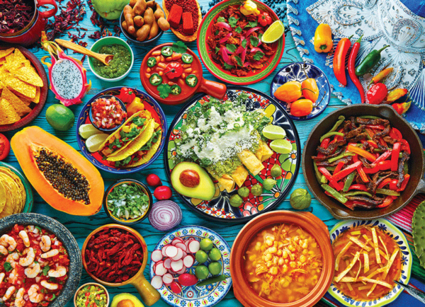 puzzle rompecabezas eurographics 1000 piezas mexican table comida mexicana