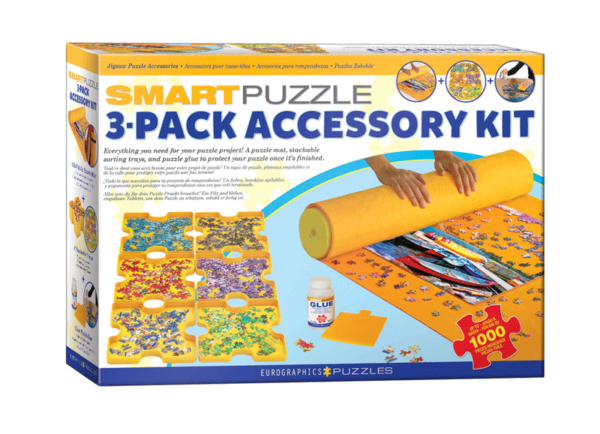 Smart Puzzle 3 Pack, Kit Accessorios Mat, Bandejas y Pegamento
