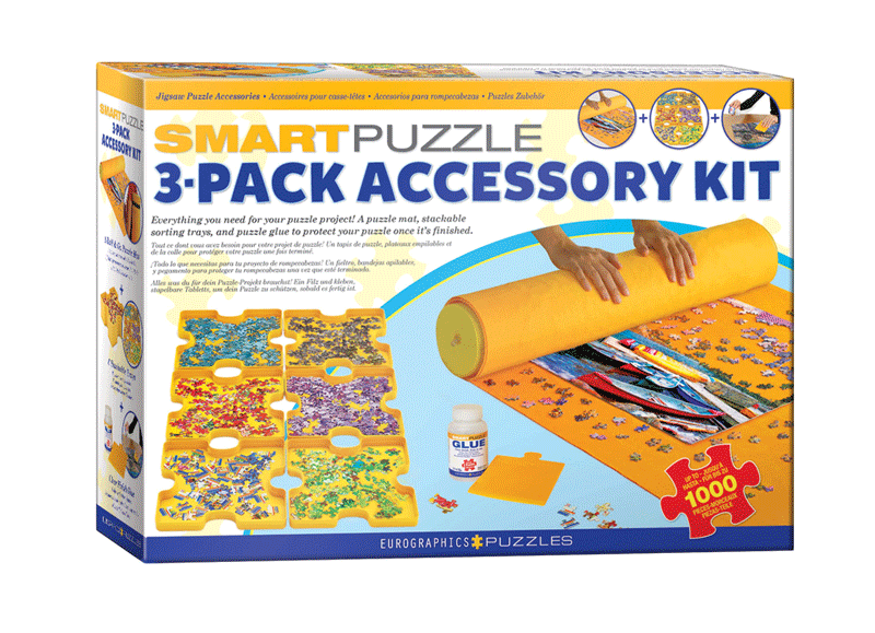 Smart Puzzle 3 Pack, Kit Accessorios Mat, Bandejas y Pegamento | Puzzleshop