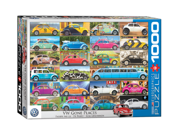 puzzle rompecabezas eurographics 1000 piezas VW Gone Places auto escarabajo