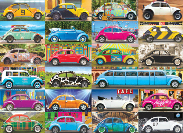 puzzle rompecabezas eurographics 1000 piezas VW Gone Places auto escarabajo