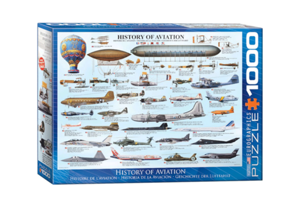 puzzle rompecabezas eurographics 1000 piezas historia de la aviacion