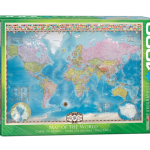 puzzle rompecabezas eurographics 1000 piezas mapa del mundo