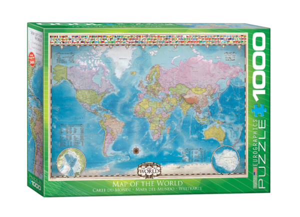 puzzle rompecabezas eurographics 1000 piezas mapa del mundo