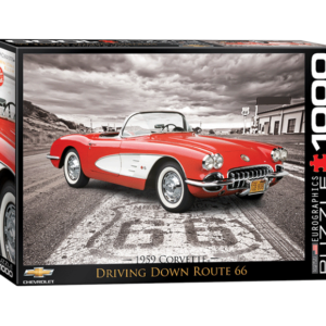 puzzle rompecabezas eurographics 1000 piezas Driving Down Route 66, 1959 Corvette