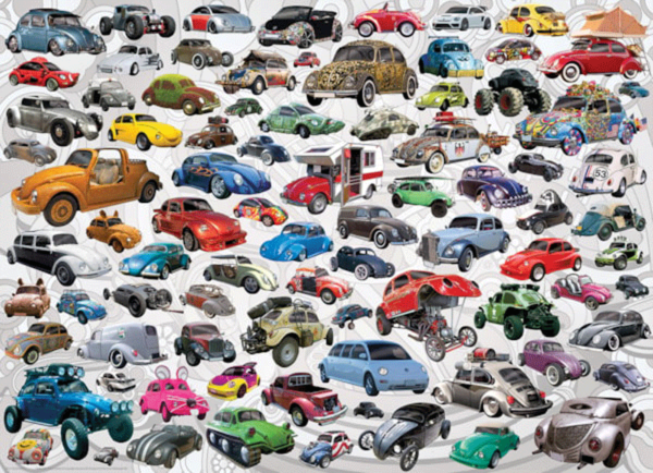 puzzle rompecabezas eurographics 1000 piezas cual es tu escarabajo volkswagen