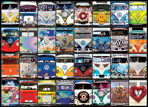 puzzle rompecabezas eurographics 1000 piezas volkswagen cool faces caras felices