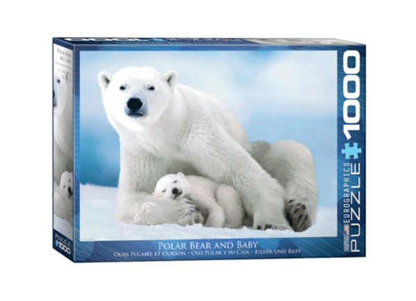 oso polar y su cria puzzle rompecabezas eurographics 1000 piezas