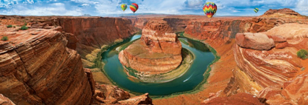 Horseshoe Bend, Arizona, Panorámico puzzle rompecabezas eurographics 1000 piezas