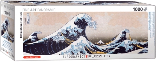 puzzle rompecabezas eurographics 1000 piezas panoramico la gran ola de kanagawa katsushika hokusai