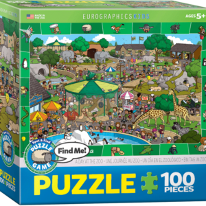 puzzle rompecabezas eurographics 100 piezas niños zoologico animales