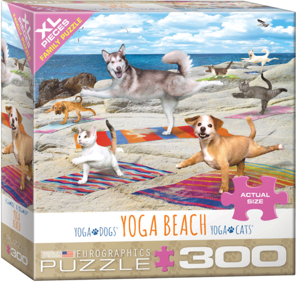 puzzle rompecabezas eurographics 300 piezas niños yoga beach adulto mayor