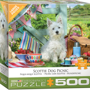 puzzle rompecabezas eurographics 500 piezas niños perro adulto mayor west highland terrier scottie dog picnic