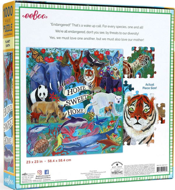 Puzzle rompecabezas 1000 piezas planet earth planeta tierra animales eeboo chile chileno