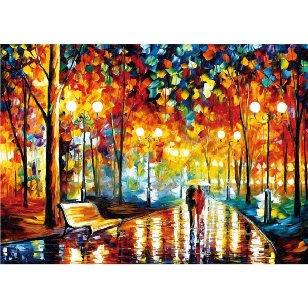 puzzle rompecabezas 1000 piezas mini qihan romantic street scene