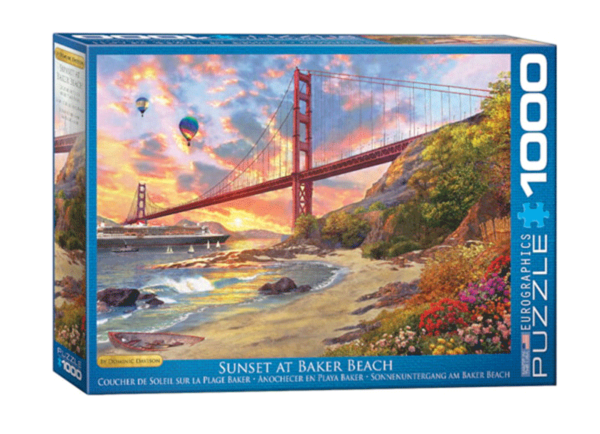 atardecer en playa baker golden gate san francisco puzzle rompecabezas eurographics 1000 piezas