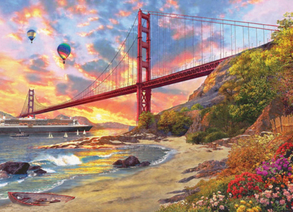 atardecer en playa baker golden gate san francisco puzzle rompecabezas eurographics 1000 piezas