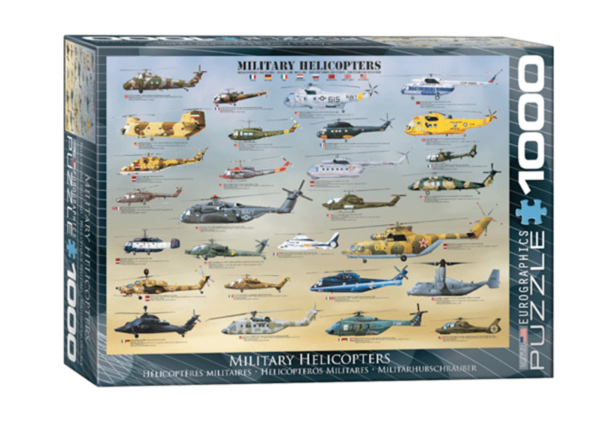 helicópteros militares puzzle rompecabezas eurographics 1000 piezas