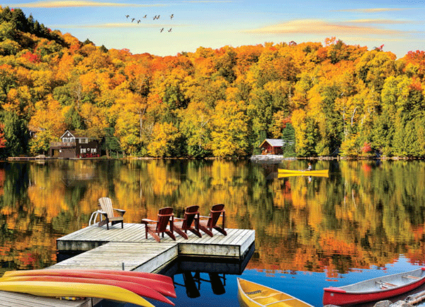 la cabaña del lago quebec puzzle rompecabezas eurographics 1000 piezas