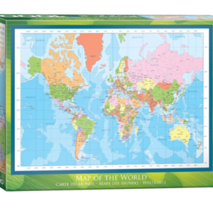 mapa del mundo puzzle rompecabezas eurographics 1000 piezas